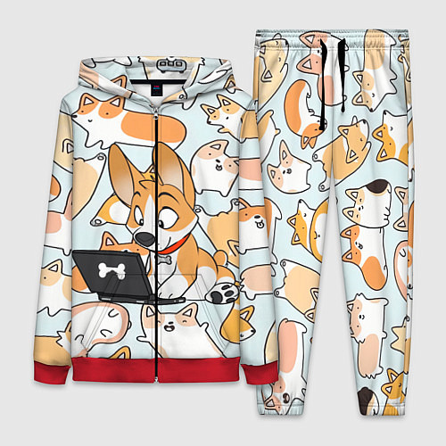 Женский костюм Корги / 3D-Красный – фото 1