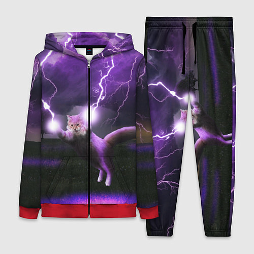 Женский костюм Кот и Молнии / 3D-Красный – фото 1