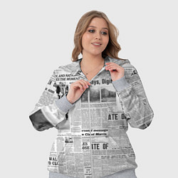 Женский 3D-костюм Газета Newspaper, цвет: 3D-меланж — фото 2