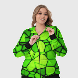 Женский 3D-костюм Зеленая мозаика, цвет: 3D-черный — фото 2