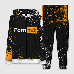 Женский 3D-костюм PORNHUB, цвет: 3D-белый