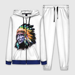 Женский 3D-костюм Индеец, цвет: 3D-синий