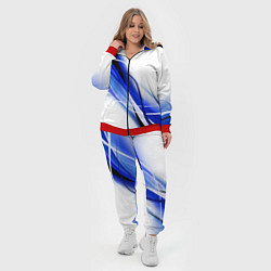 Женский 3D-костюм GEOMETRY STRIPES BLUE, цвет: 3D-красный — фото 2