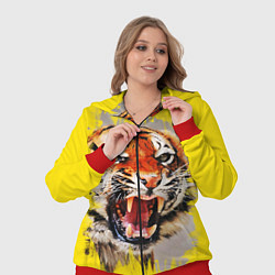 Женский 3D-костюм Оскал тигра, цвет: 3D-красный — фото 2
