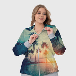 Женский 3D-костюм Пальмы, цвет: 3D-меланж — фото 2