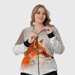 Женский 3D-костюм Лиса и снег, цвет: 3D-черный — фото 2