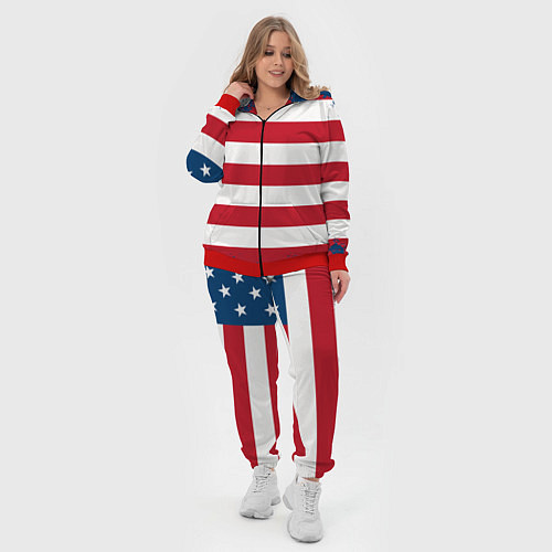 Женский костюм Америка / 3D-Красный – фото 4