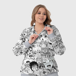 Женский 3D-костюм Ahegao monochrome, цвет: 3D-меланж — фото 2