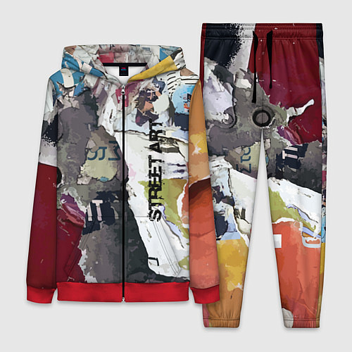 Женский костюм Street art / 3D-Красный – фото 1