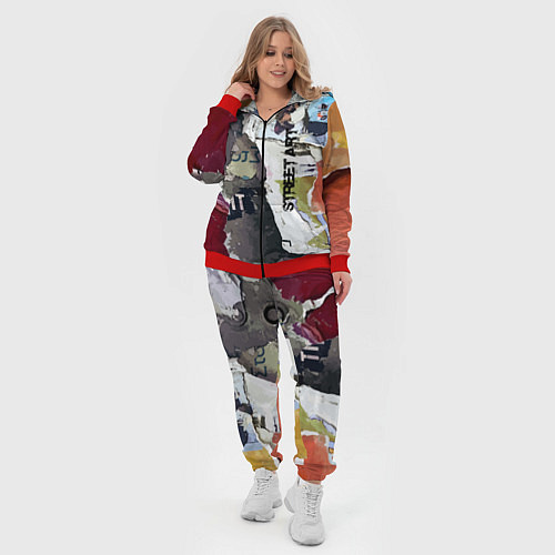 Женский костюм Street art / 3D-Красный – фото 4