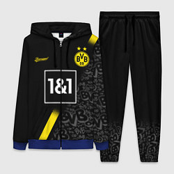 Женский 3D-костюм BORUSSIA выездная сезон 2021, цвет: 3D-синий