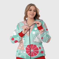 Женский 3D-костюм Арбузно-цитрусовый узор, цвет: 3D-красный — фото 2