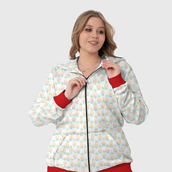 Женский 3D-костюм Четыре элемента паттерн текстура, цвет: 3D-красный — фото 2