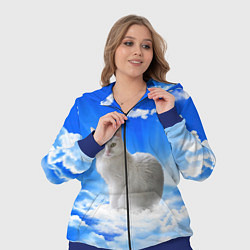 Женский 3D-костюм Кот в облаках, цвет: 3D-синий — фото 2