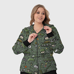 Женский 3D-костюм Военные атрибуты, цвет: 3D-черный — фото 2