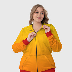 Женский 3D-костюм Оранжевый градиент, цвет: 3D-красный — фото 2