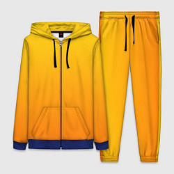 Женский 3D-костюм Оранжевый градиент, цвет: 3D-синий