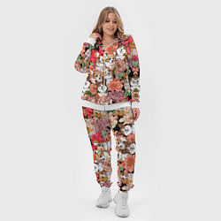 Женский 3D-костюм Корги & Цветы, цвет: 3D-белый — фото 2