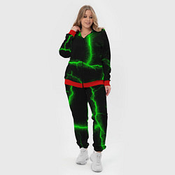 Женский 3D-костюм К - 13 зелёная трещина 3D, цвет: 3D-красный — фото 2