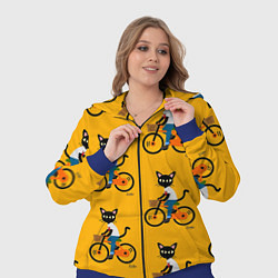 Женский 3D-костюм Котики на велосипедах, цвет: 3D-синий — фото 2
