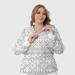 Женский 3D-костюм Русские народные узоры, цвет: 3D-белый — фото 2