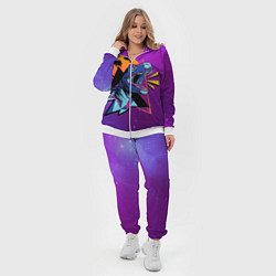 Женский 3D-костюм Retrowave Neon Dinosaur, цвет: 3D-белый — фото 2