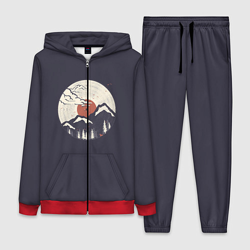 Женский костюм Mountain Vinyl Record / 3D-Красный – фото 1