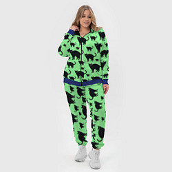 Женский 3D-костюм Кошачий фон, цвет: 3D-синий — фото 2