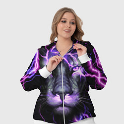 Женский 3D-костюм НЕОНОВЫЙ ЛЕВ NEON LION, цвет: 3D-белый — фото 2