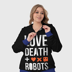 Женский 3D-костюм Love Death Robots, цвет: 3D-синий — фото 2