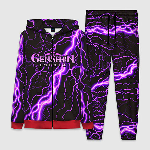 Женский костюм GENSHIN IMPACT МОЛНИЯ НЕОН / 3D-Красный – фото 1