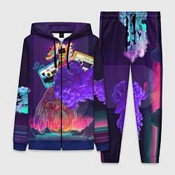 Женский 3D-костюм Ретро 90-е, цвет: 3D-синий