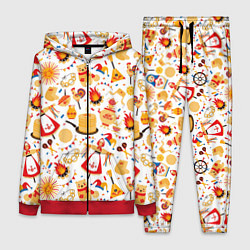 Женский 3D-костюм Славянская символика, цвет: 3D-красный