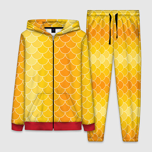 Женский костюм Желтая чешуя / 3D-Красный – фото 1