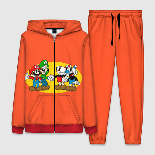 Женский костюм CupHead x Mario / 3D-Красный – фото 1