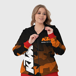 Женский 3D-костюм KTM MOTORCYCLES КТМ МОТОЦИКЛ, цвет: 3D-красный — фото 2