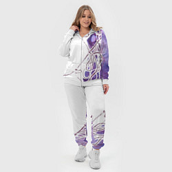 Женский 3D-костюм Фиолетовые нити, цвет: 3D-белый — фото 2