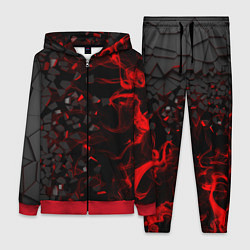 Женский 3D-костюм 3Д Разлом 3D Плиты и огонь, цвет: 3D-красный