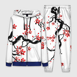 Женский 3D-костюм САКУРА ЦВЕТЁТ И БЛАГАУХАЕТ, цвет: 3D-синий