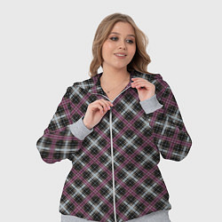 Женский 3D-костюм Темный серый узор в клетку, цвет: 3D-меланж — фото 2