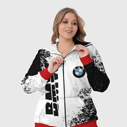 Женский 3D-костюм BMW БМВ РАЗРЕЗАННОЕ ЛОГО, цвет: 3D-красный — фото 2