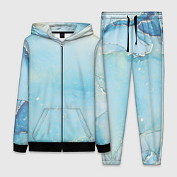 Женский 3D-костюм Голубая Акварель, цвет: 3D-черный