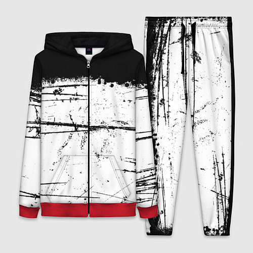 Женский костюм ИСПАЧКАННЫЙ КРАСКОЙ / 3D-Красный – фото 1