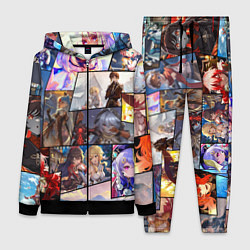 Женский 3D-костюм Геншин импакт, персонажи, цвет: 3D-черный