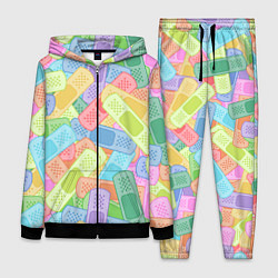 Женский 3D-костюм Цветные пластыри, цвет: 3D-черный