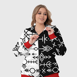 Женский 3D-костюм ДРЕВНИЕ СЛАВЯНСКИЕ РУНЫ, цвет: 3D-красный — фото 2