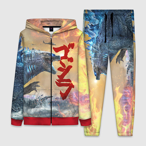 Женский костюм ГОДЗИЛЛА АТАКУЕТ! / 3D-Красный – фото 1