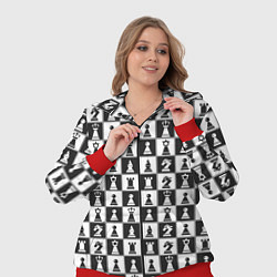 Женский 3D-костюм Шахматы Шахматные Фигуры, цвет: 3D-красный — фото 2