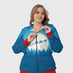 Женский 3D-костюм Санта с Оленями, цвет: 3D-красный — фото 2