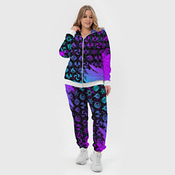 Женский 3D-костюм GENSHIN NEON PATTERN SYMBOL НЕОН ЭМБЛЕМЫ, цвет: 3D-белый — фото 2